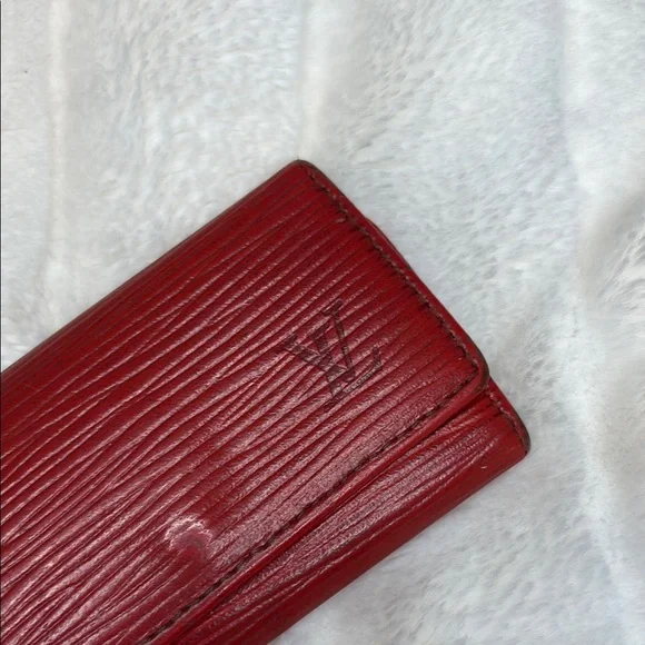 Authentic Louis Vuitton Cherry Red Epi Key Holder Wallet - Picture 2 of 13